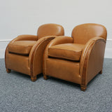 Vintage Art Deco Three Piece Lounge Suite Leather and Walnut Circa 1935 - Jeroen Markies Art Deco