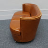 Art Deco Brown Leather and Birdseye Maple Club Sofa by Maurice Adams Circa 1930 Art Deco - Jeroen Markies Art Deco