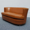 Art Deco Brown Leather and Birdseye Maple Club Sofa by Maurice Adams Circa 1930 Art Deco - Jeroen Markies Art Deco