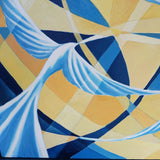 Vera Jefferson 'Swirling Doves' a Contemporary Oil on Canvas Art Deco Style Paintings - Jeroen Markies Art Deco 