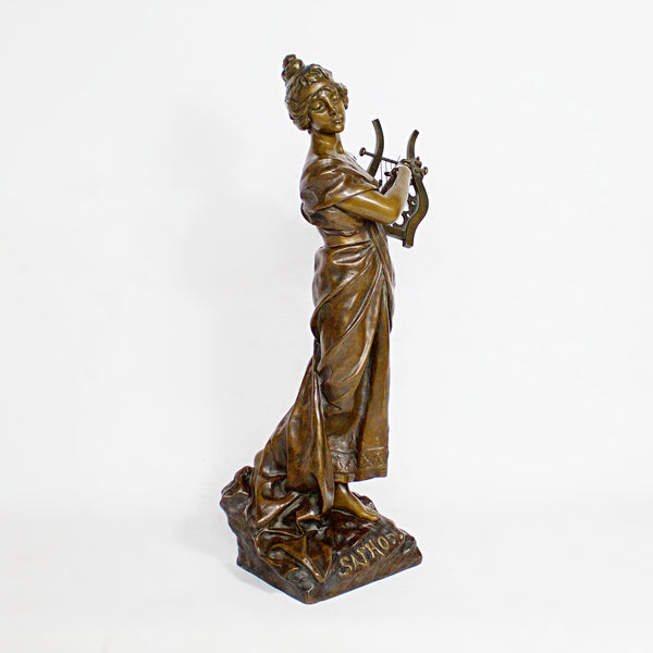 Art Nouveau Bronze Sculpture 'Sapho' by Emmanuel Villanis Jeroen Markies Art Deco 