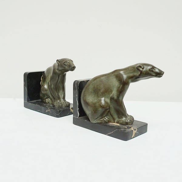 Art Deco Bookends - Polar Bears - 1930's - French - Jeroen Markies Art Deco Furniture