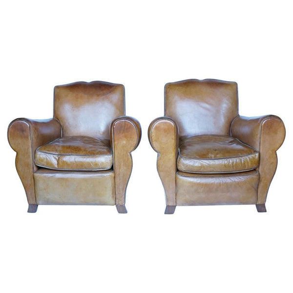 French Art Deco Moustache Backed Club Chairs - Art Deco Chairs - Jeroen Markies Art Deco