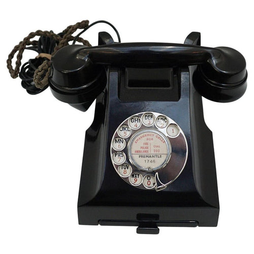 Original GPO Model 332L Black Bakelite Telephone - Jeroen Markies Art Deco