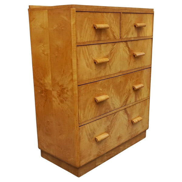 Vintage Art Deco Walnut Chest of Drawers - Jeroen Markies Art Deco