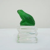 Mid-Century Czech Glass Frog Paperweight Circa 1950 - Jeroen Markies Art Deco