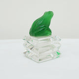 Mid-Century Czech Glass Frog Paperweight Circa 1950 - Jeroen Markies Art Deco