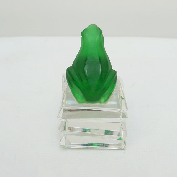 Mid-Century Czech Glass Frog Paperweight Circa 1950 - Jeroen Markies Art Deco